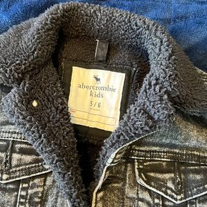 Kids Abercrombie fleece jean jacket!!!!